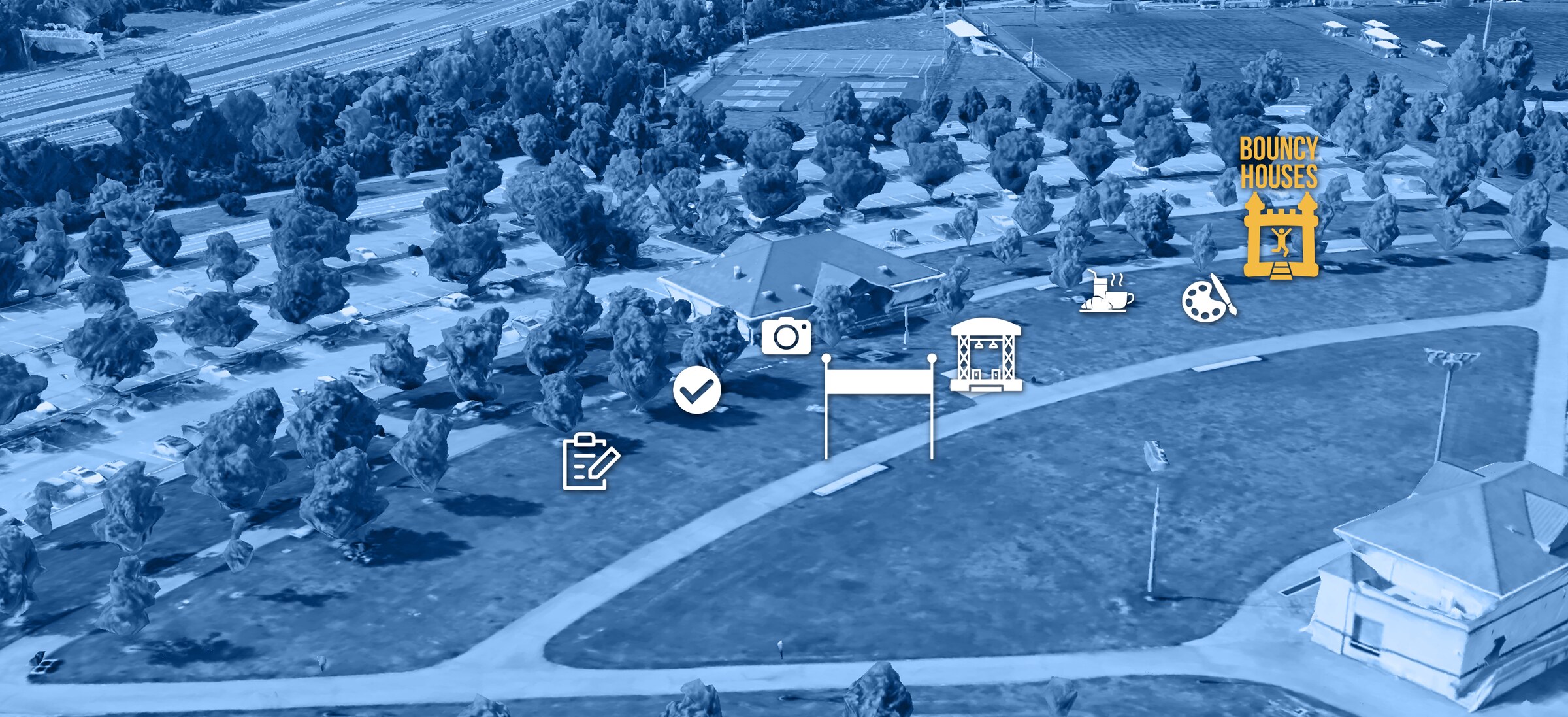 Attractions map for the Yad Leah 5K at Overpeck County Park Amphitheater